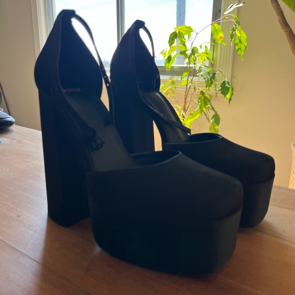 Mango Black Platform Shoes